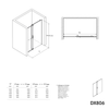 Porte de douche en niche coulissante DX806A FLEX