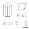 Douche ronde EX406A avec deux portes battantes