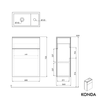 Meuble salle de bain KONDA 50 cm 