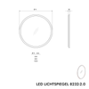 Miroir lumineux LED 8232-2.0 Rond