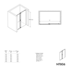 Porte de douche en niche coulissante NT806 FLEX