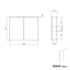 Armoire à miroir SOLO avec éclairage LED