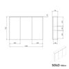 Armoire à miroir SOLO avec éclairage LED