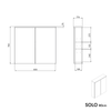 Armoire à miroir SOLO avec éclairage LED