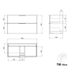 Ensemble de meubles de salle de bain TIM 100 cm avec lavabo