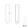 Armoire haute TIM 165 cm