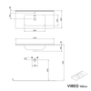 Badmöbel Set VIREO 100 cm mit Waschbecken