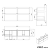 Meuble sous-lavabo VIREO 160 cm