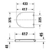 Duravit Univavo abattant WC universel avec frein de chute, rond
