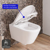 WC suspendu Duravit 540 mm Mino blanc brillant incl. abattant WC - fixation invisible