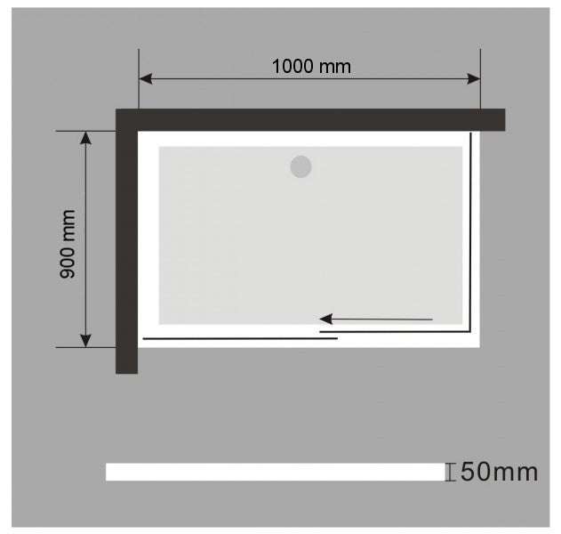 Receveur de douche rectangulaire