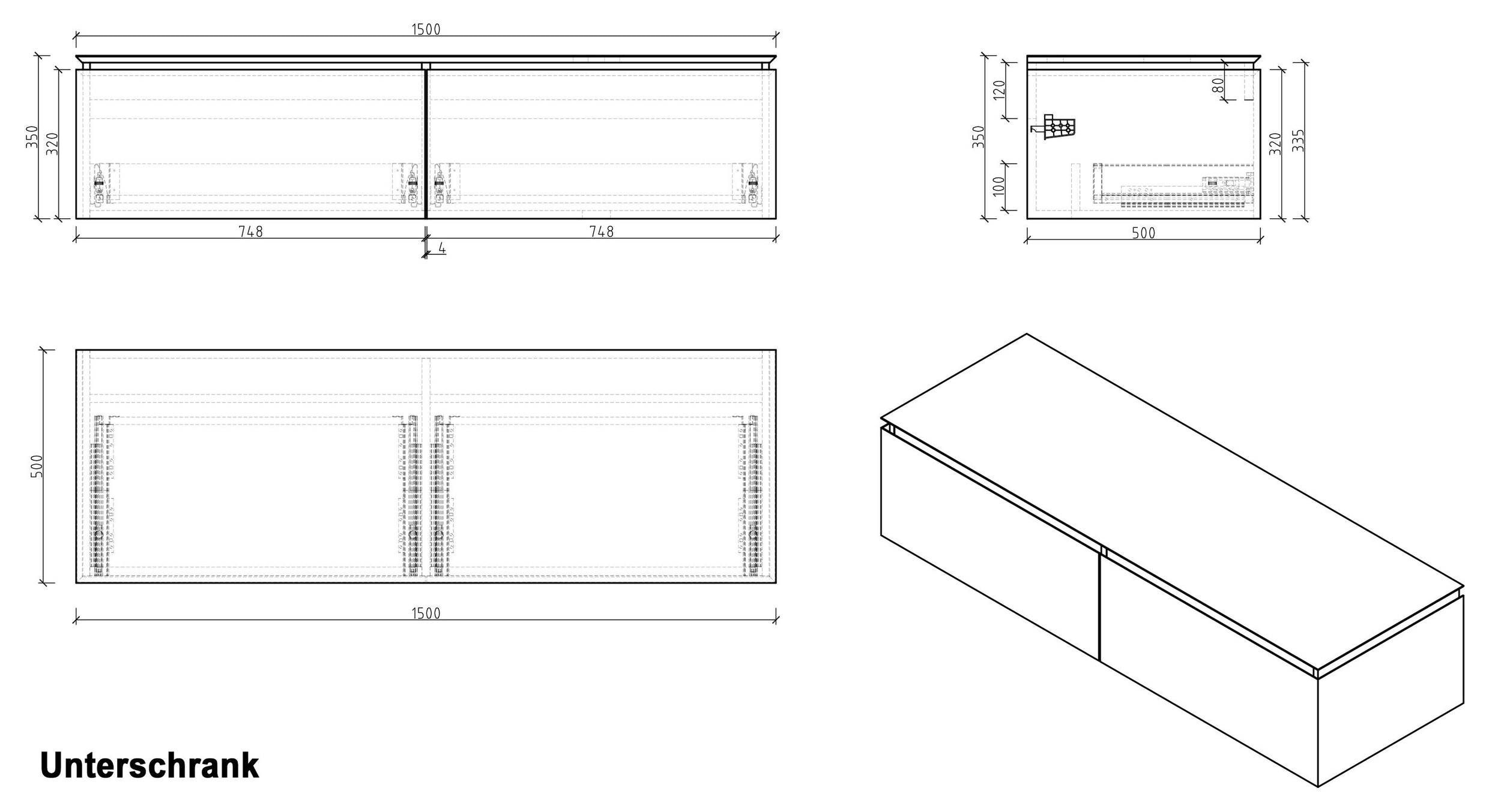 Meuble salle de bain SPRING 1500