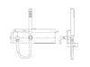Coude de raccordement mural CZT050-1 avec support de douche
