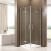 Douche d'angle avec portes pivotantes, accès d'angle EX809