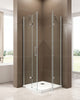 Douche d'angle avec portes pivotantes, accès d'angle EX809