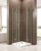 Douche d'angle avec portes pivotantes, accès d'angle EX809