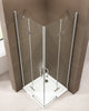 Douche d'angle avec portes pivotantes, accès d'angle EX809