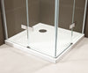 Paroi porte de douche pivotante en angle EX809 - verre de sécurité nano - 80 x 80 x 195 cm