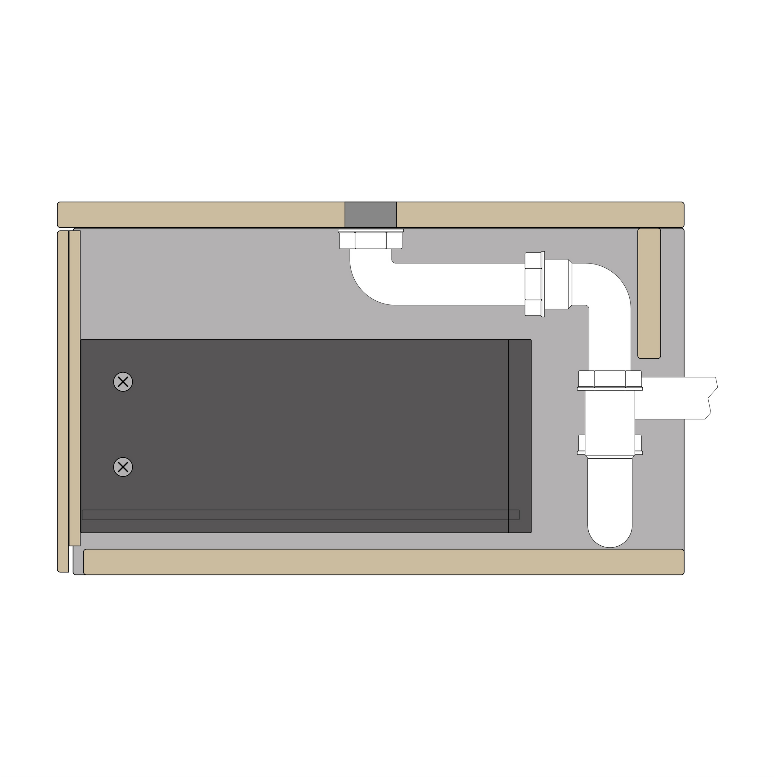 Meuble sous-lavabo TLB 170-48