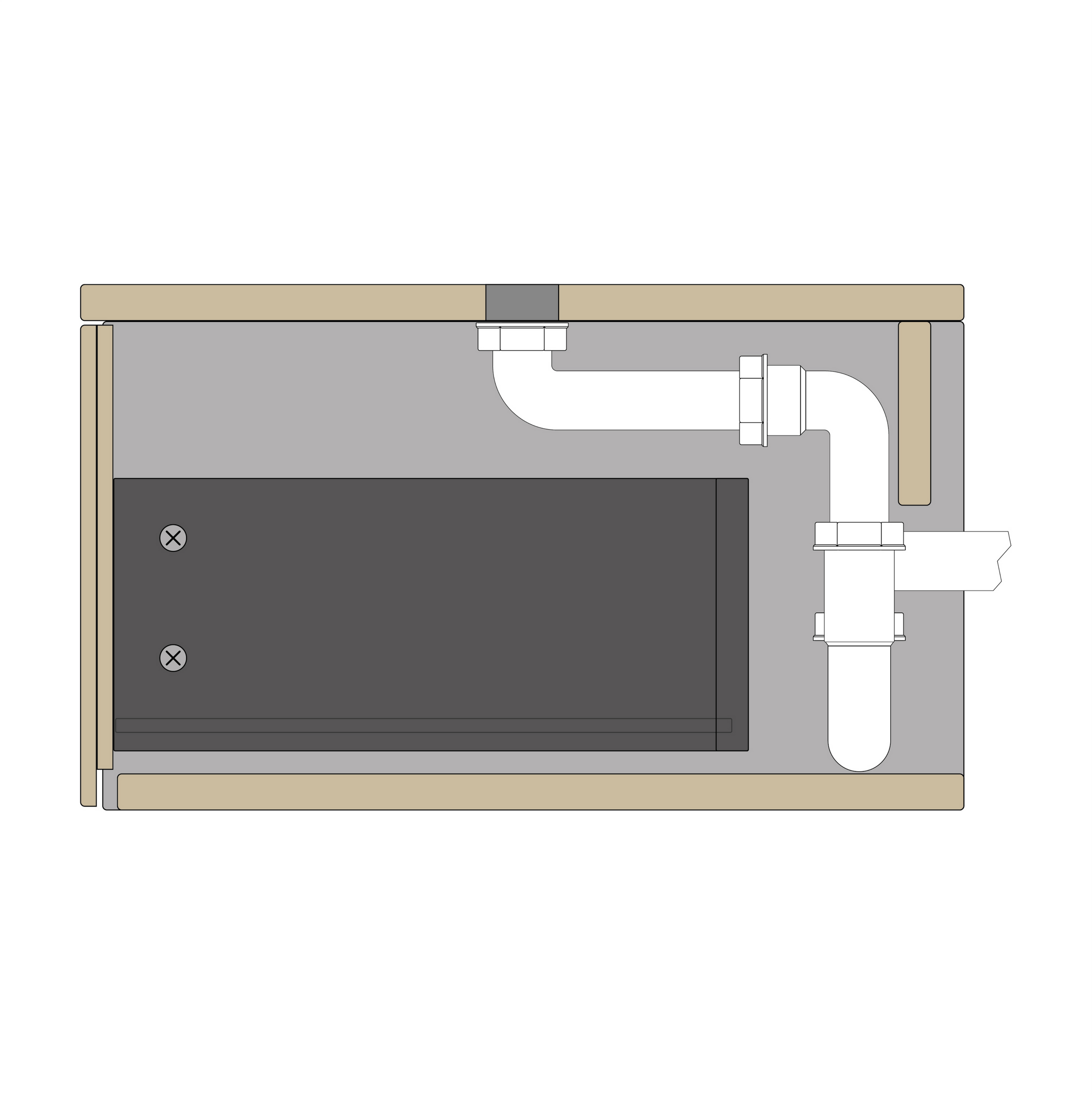 Meuble sous-lavabo TLB 120-48