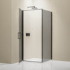 Paroi de douche d'angle avec porte pivotante NT416 - noir mat