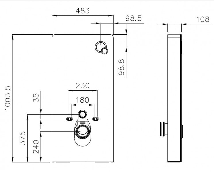 Module sanitaire 805 pour WC suspendu - blanc