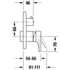 Robinetterie de douche encastrée Duravit Tulum avec douche à effet pluie en noir mat - bras de douche & Bluebox inclus