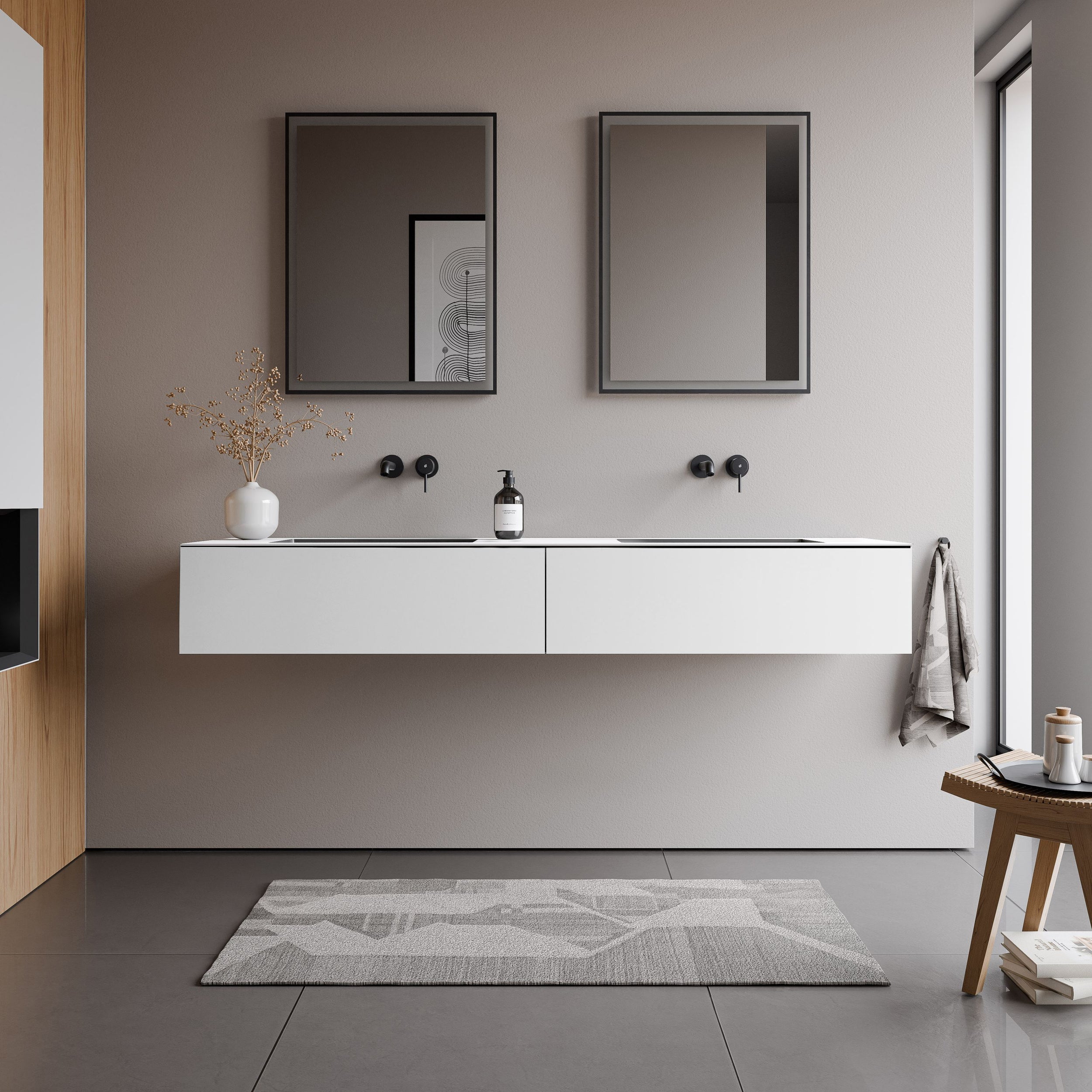 Meuble salle de bain ARCTIC 1800 - 180 cm