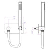 Raccord mural CZT050B avec support de douche