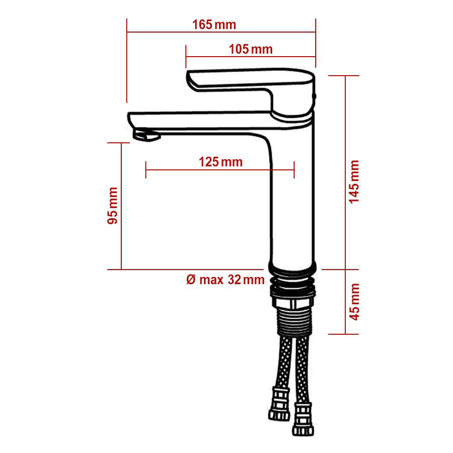 Mitigeur de lavabo de haute qualité Robinet Mitigeur de salle de bain 4024CW