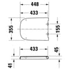 Duravit Univavo abattant WC universel avec fermeture ralentie, carré