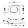 Duravit Univavo abattant WC universel avec fermeture ralentie, carré